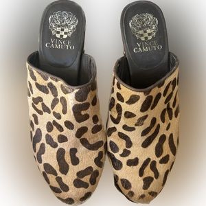Vince Camuto Leopard Clogs